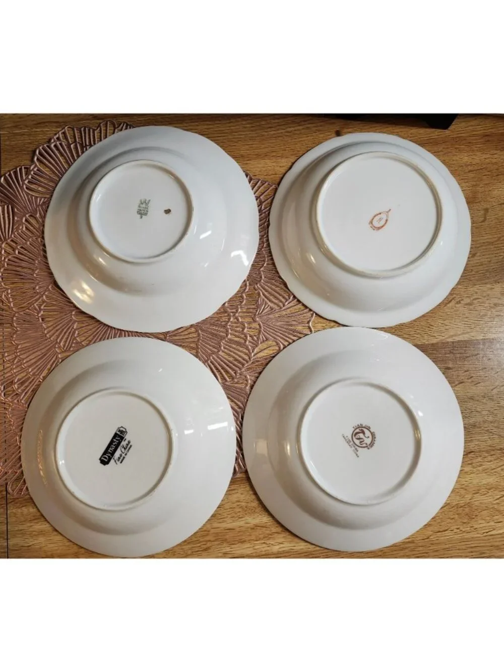 Mismatched Colorful Floral Soup Bowls Porcelain China Set of 4